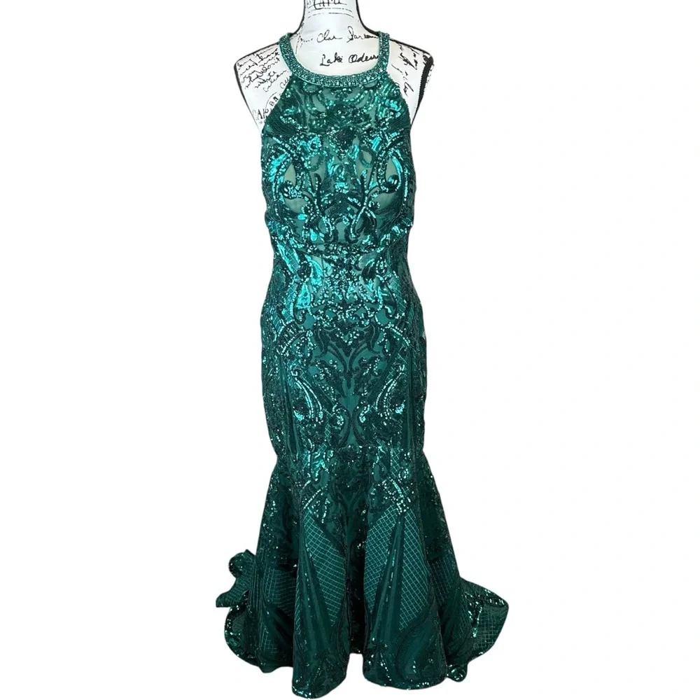 morilee madeline gardner formal prom green dress size 18 - Picture 11 of 15